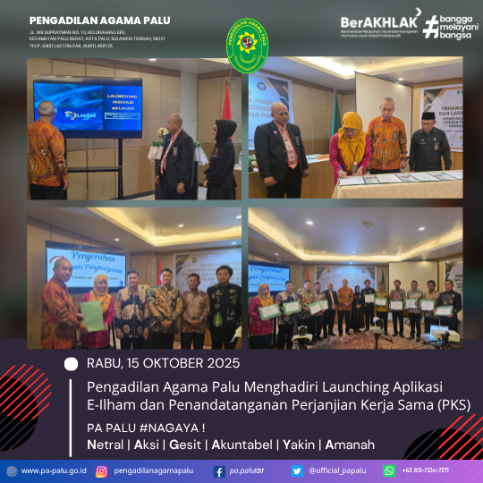 Menghadiri Launching Aplikasi E Ilham