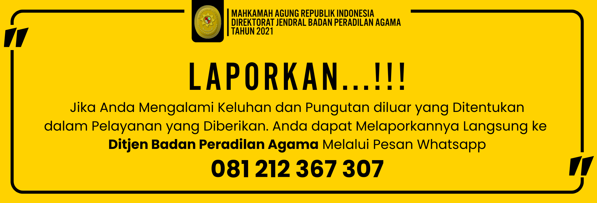 2026 Laporan Pengaduan Badilag